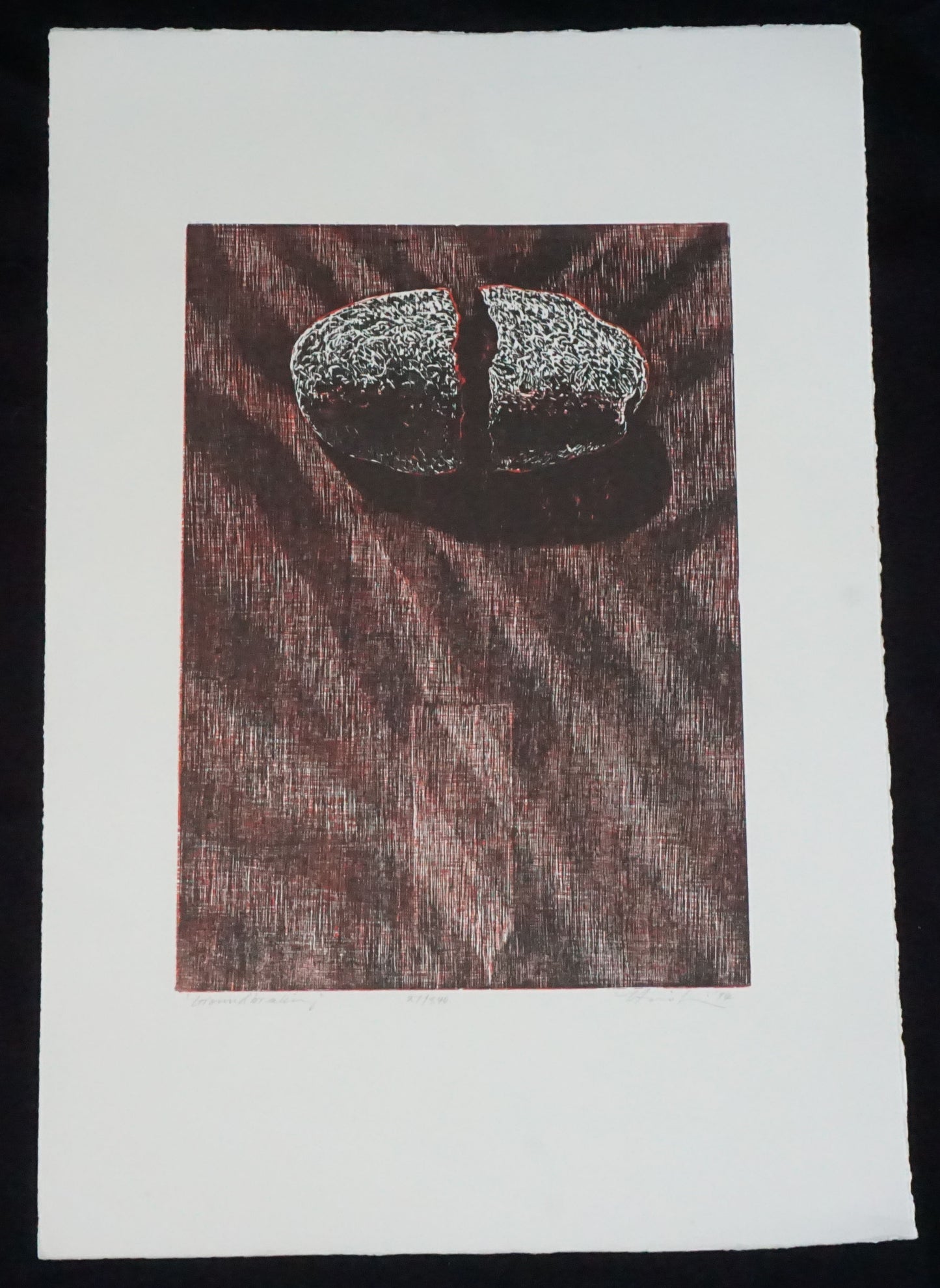 '94 Hawaii Woodcut Print 27/340 Groundbreaking by Hiroki Morinoue (b.1947)