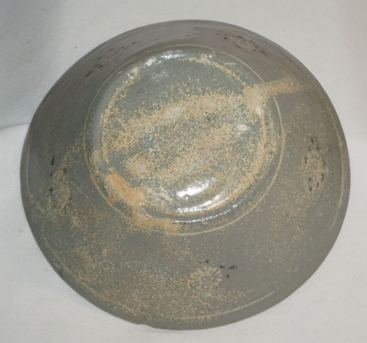 14C Korean Koryo Inlaid Pottery Bowl Celadon Glazed w. Floral Designs (JSt)1 IC