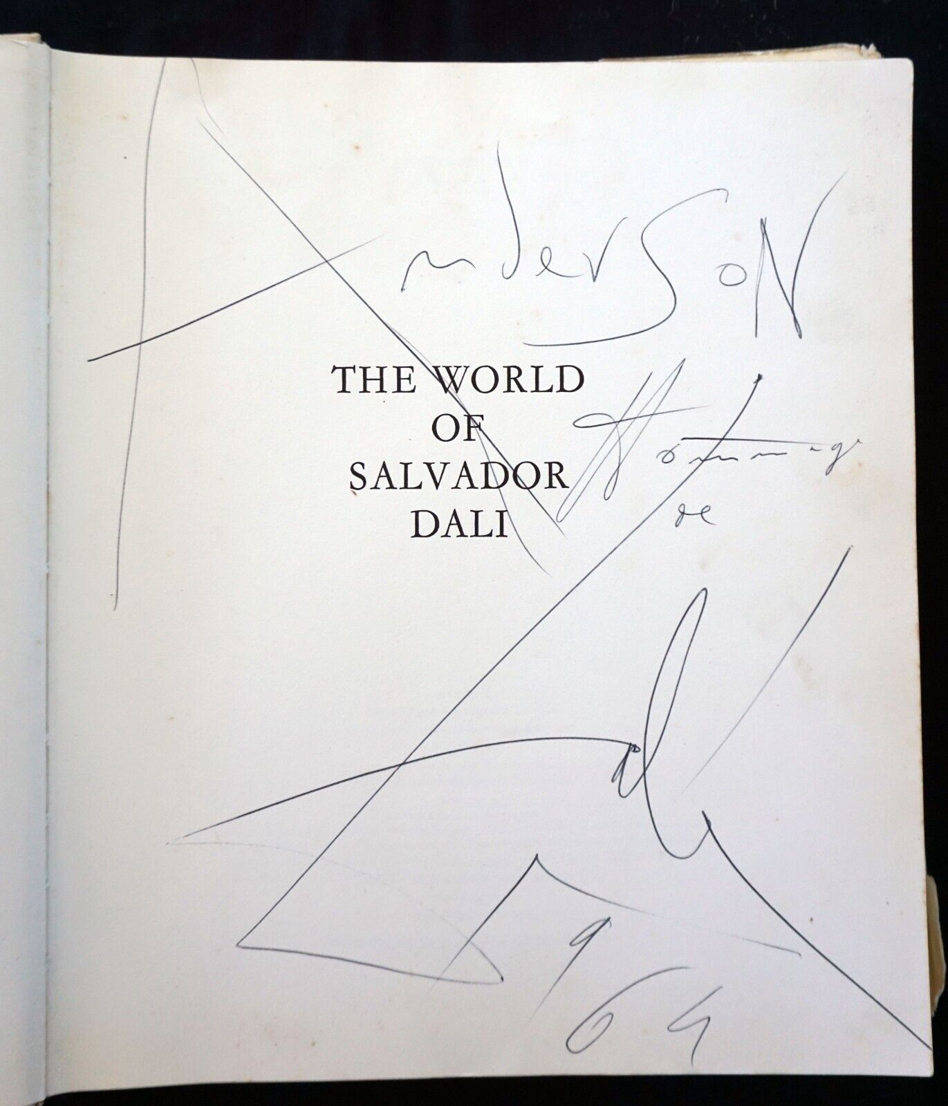 '60s Original Pen & Ink Drawing in a Book of Don Quixote by Salvador Dali (WaG)