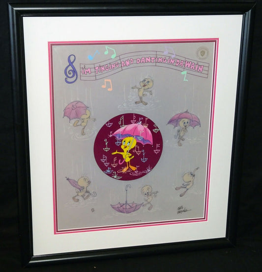 1993 US Warner Bros Print "Tweety Bird Singin' in Da Wain" by Friz Freling (MeG)