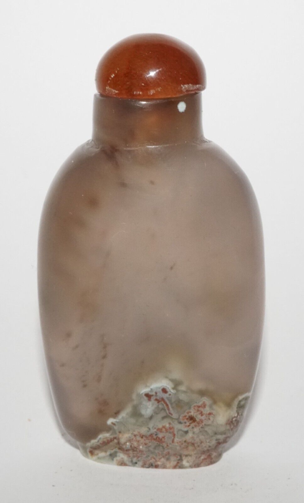 Vintage Chinese Semi Translucent Agate Snuff Bottle w. Agate Stopper (LeS) G16