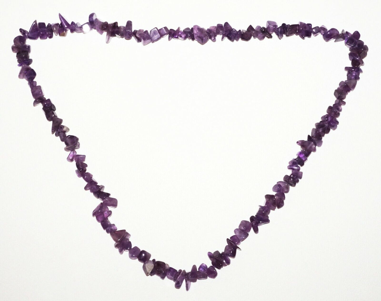 Vintage Amethyst Bead Necklace 26" (Flf)