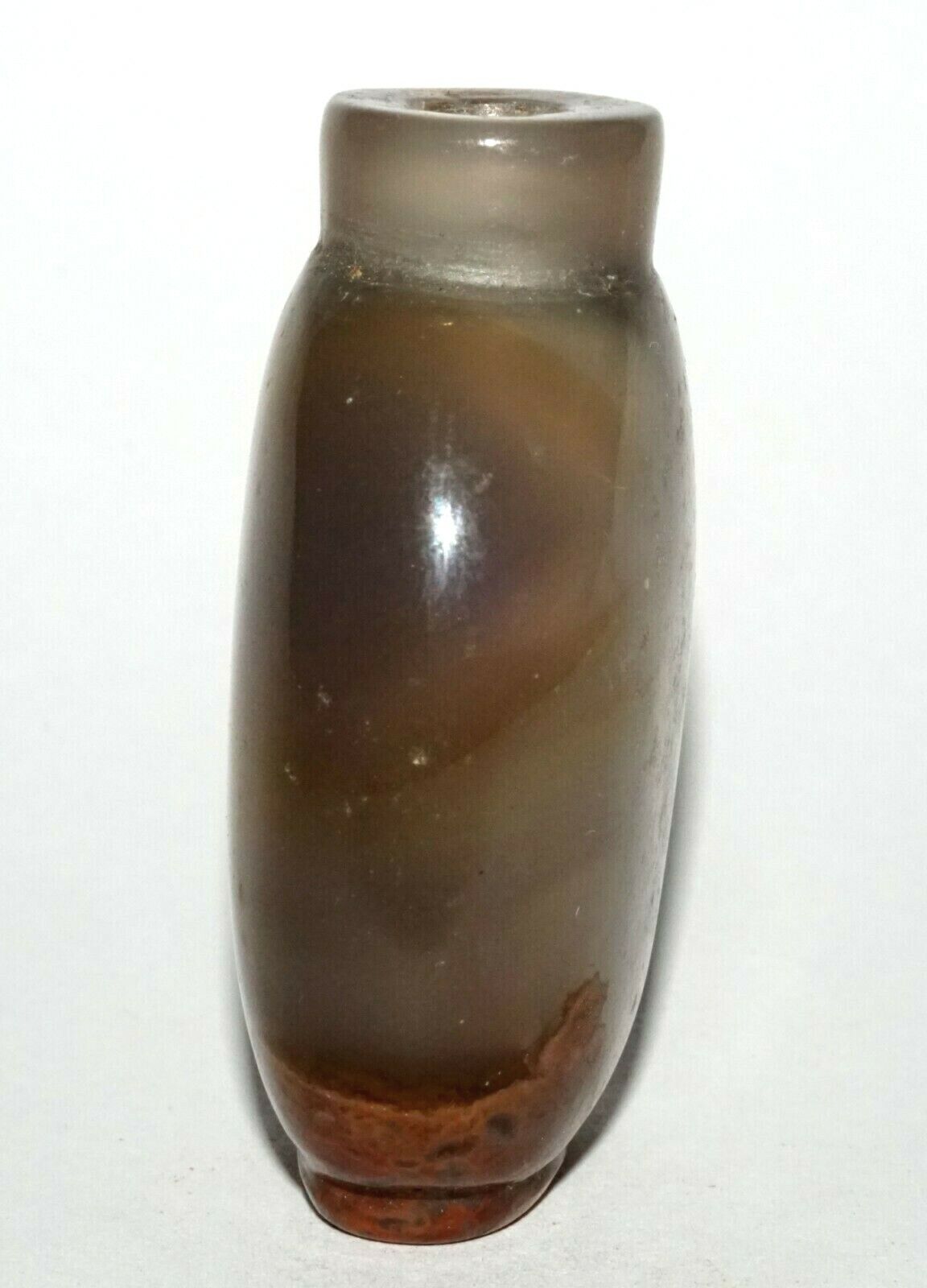 Vintage Chinese Semi Translucent Included Agate Snuff Bottle - no top (LeS) G4