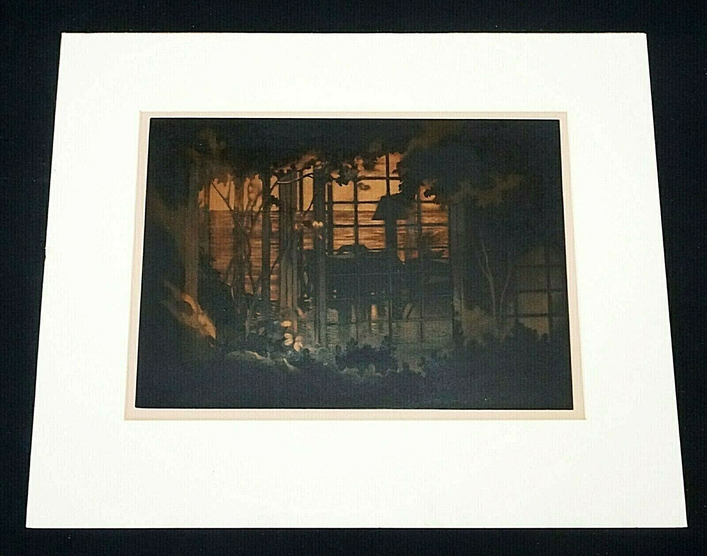 Vintage Hawaii Photogravure on Copperplate Interior Scene & Ocean unknown (RuJ)