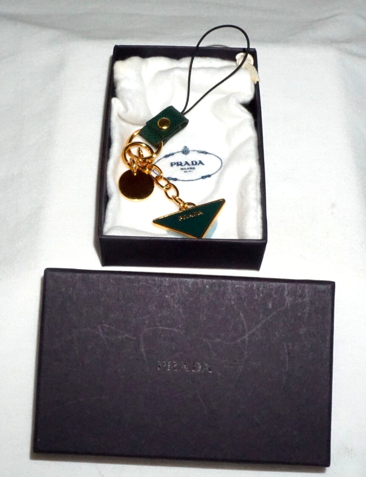 2008 Prada Cell Phone Charm 1AR652 Saffino Leather in Box w. Card (InS)