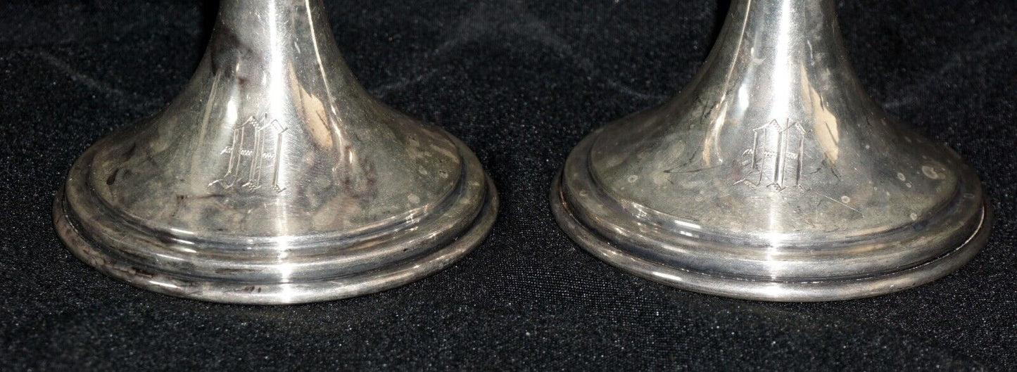 Vintage Pair of Jennings Silver Company (J.S. Co.) Candlesticks (MaC)