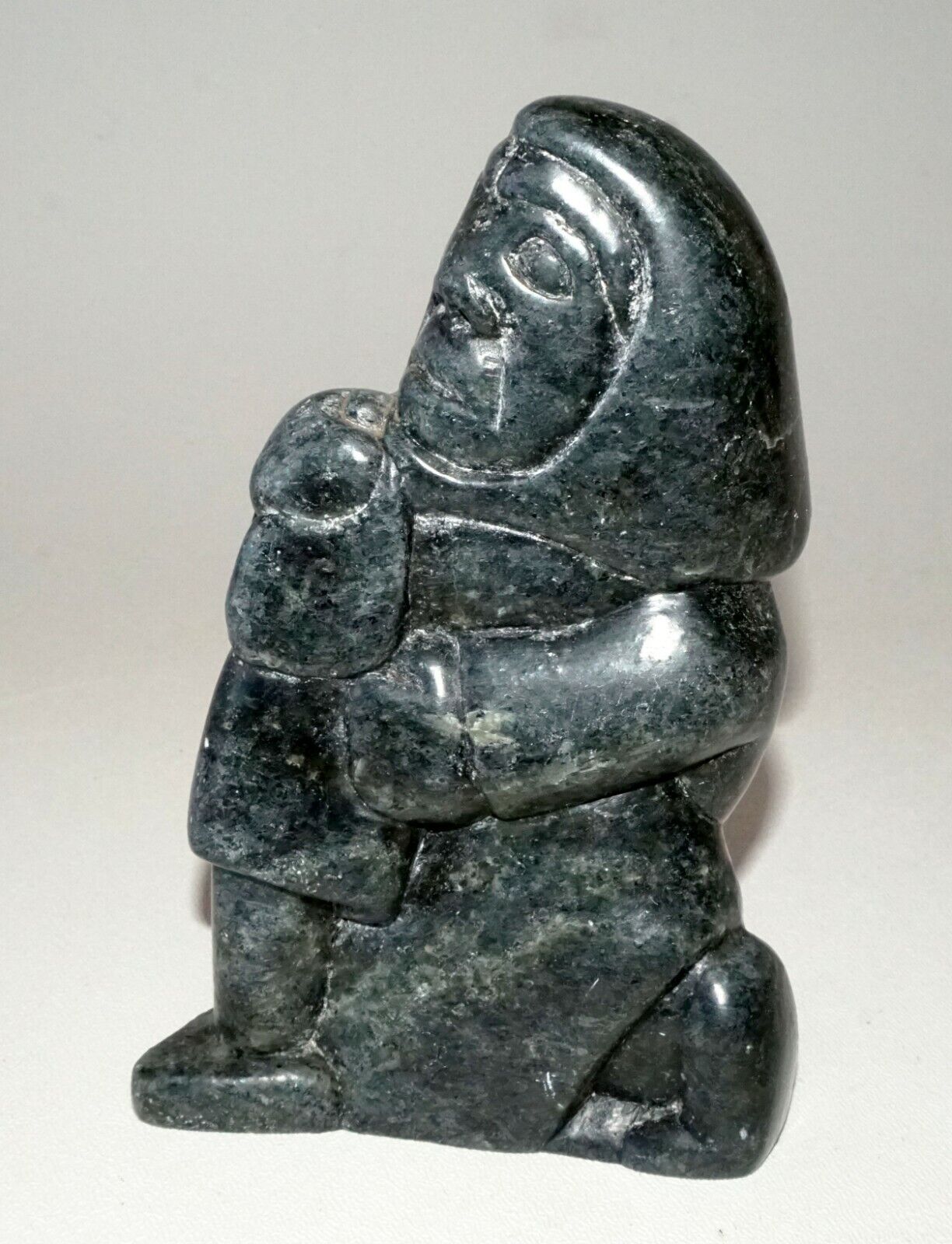 1993 Inuit Eskimo Stone Carved Figure by Adamie Ningiuk Inukjuak (CLB)