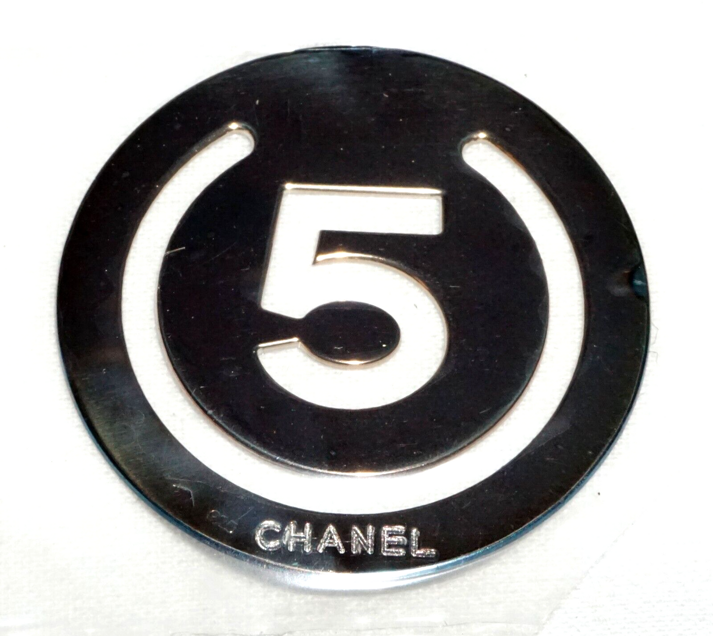 Vintage French Sterling Silver Chanel #5 Motif Bookmark by Chanel (InS)