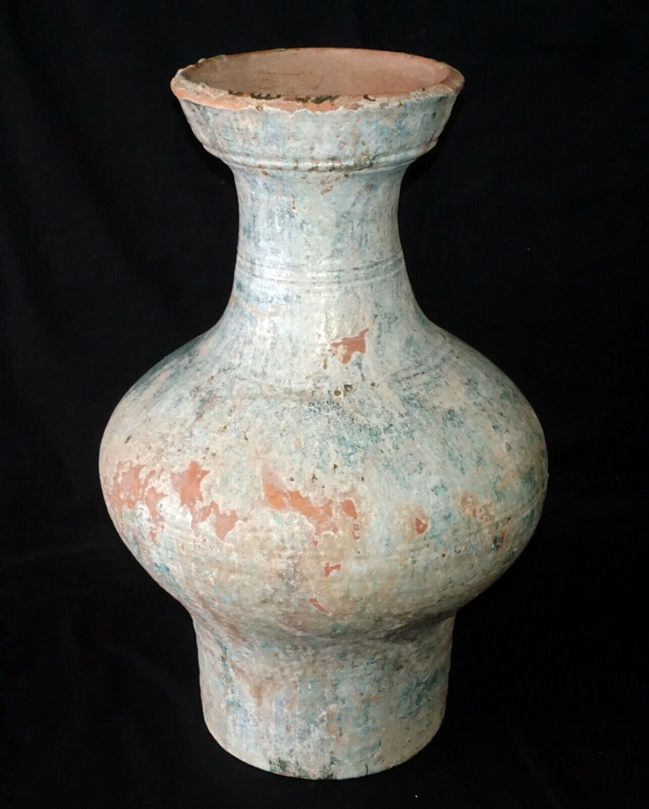 2000 Year Old Chinese Han Period Green Glaze Stoneware Hu Jar Iridescence (FiS)