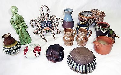 12+1x Pc International Small Art Pottery Mixed Lot Miniatures (Gem)