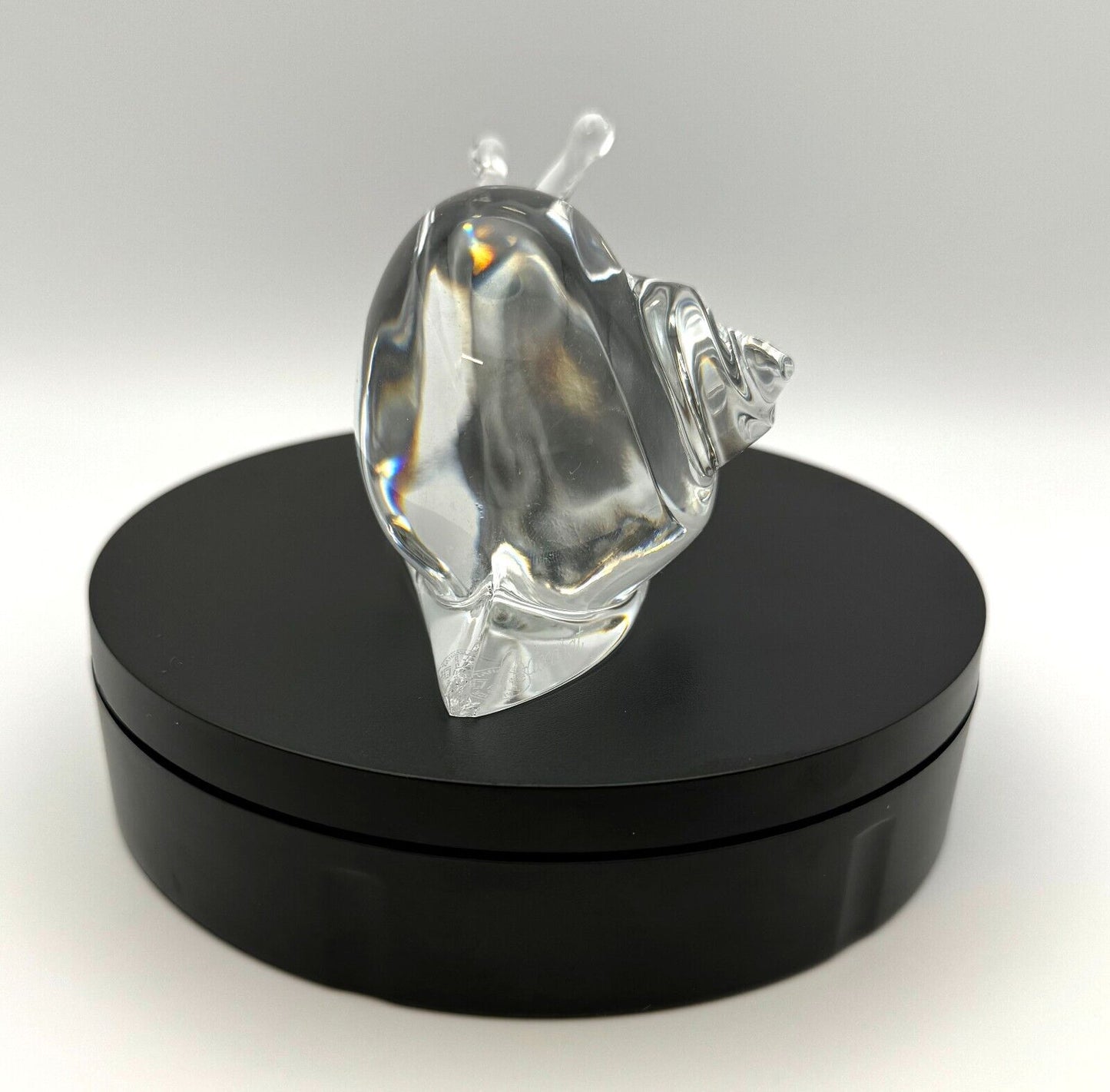 Vintage Crystal Baccarat Snail Figurine in Box (InS)13