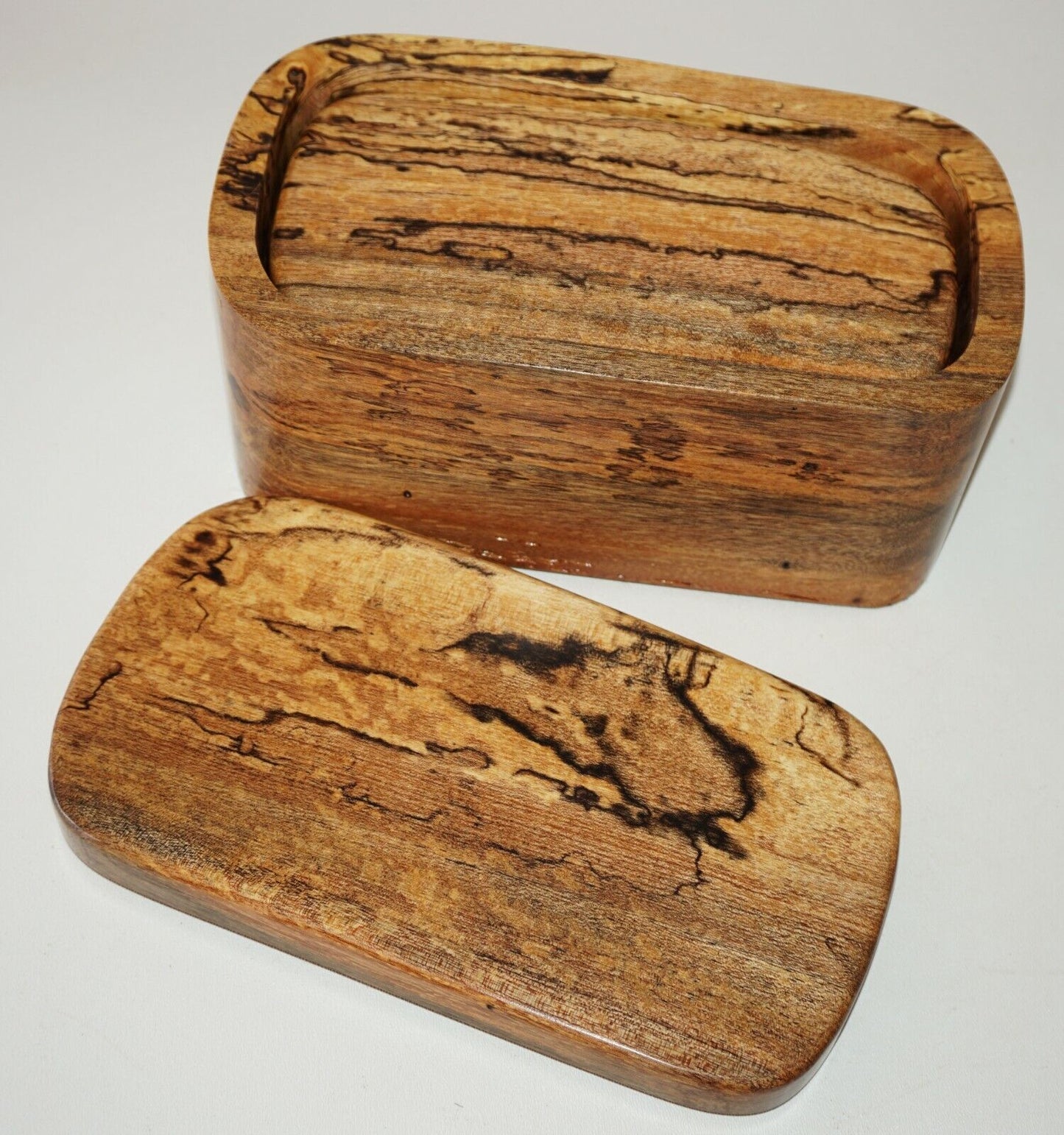 Vintage Hawaii Single Block Carved Mango Wood 4x Box in Box by Janis Allen (JeK)