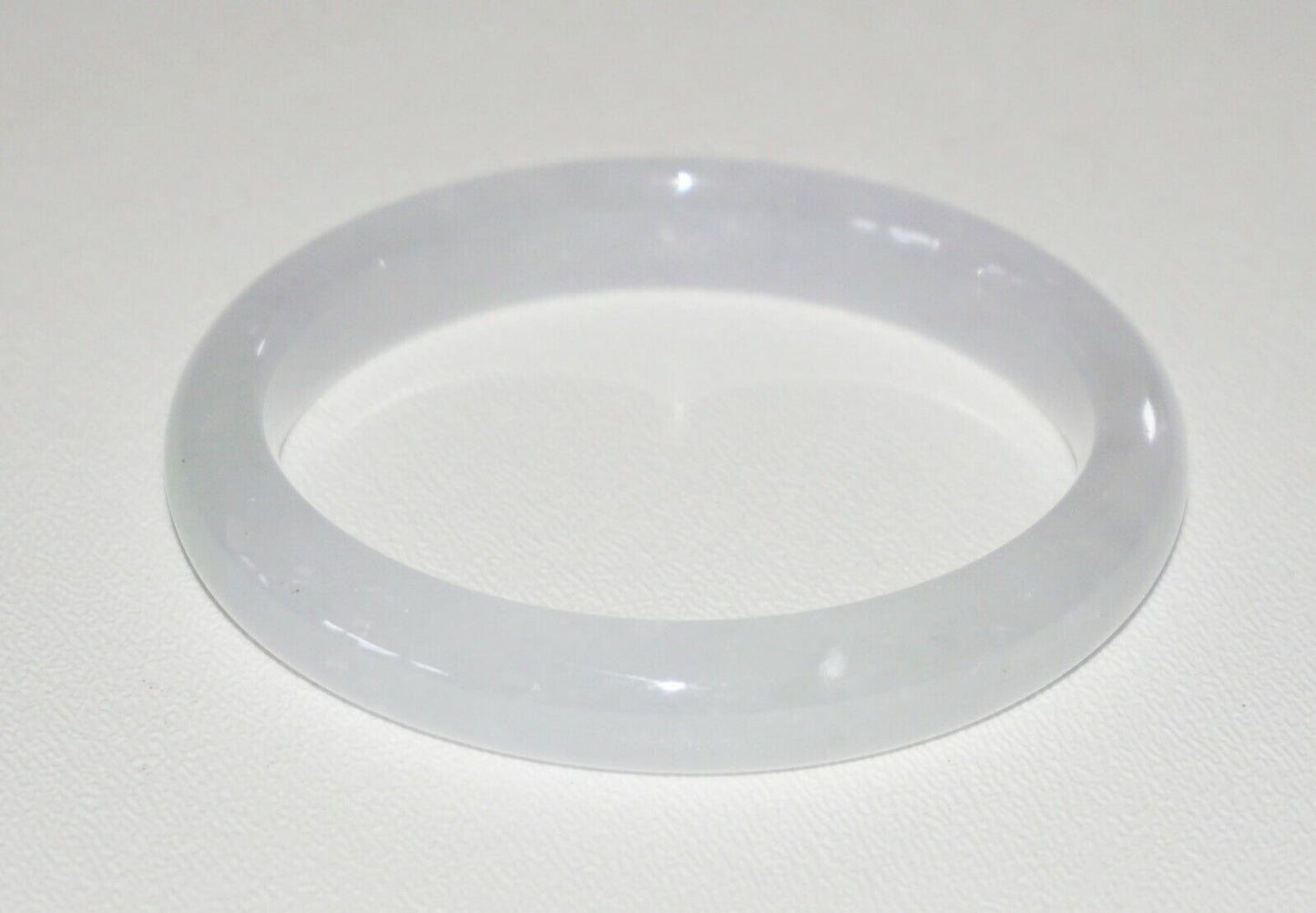 Vintage Chinese Semi Translucent White Jadeite Jade Bangle Bracelet (NoN) B1