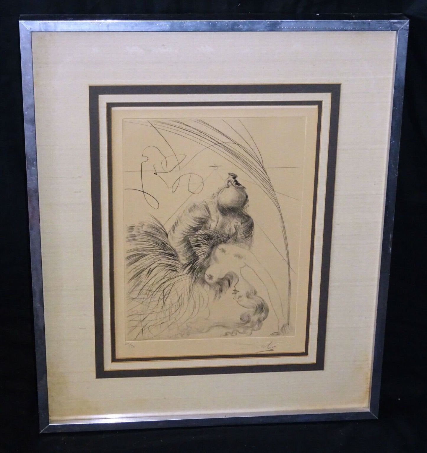 1969 Spanish Etching Print 20/50 Femme a la Chaussure by Salvador Dali (CuM)