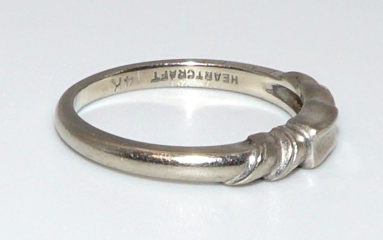 14k White Gold Wedding Band Ring Sz. 4 3/4 (ArS)