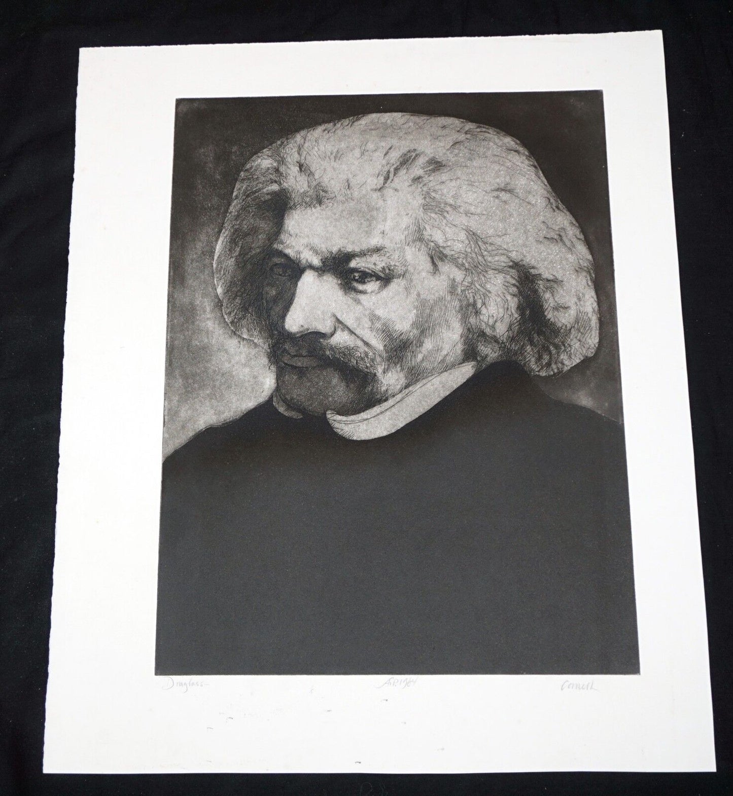 1964 California AP Aquatint Print "Douglass" by Thomas Cornell (1937-2012)(Mod)