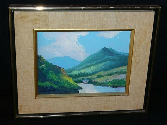 1972 Hawaii Oil Painting Mountain Cove by Charles S Marek (1891-1979)(BrB)