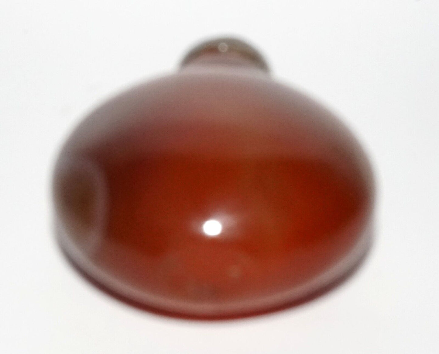 Vintage Chinese Red Banded Agate Snuff Bottle & Tigereye Stopper (LeS) G16