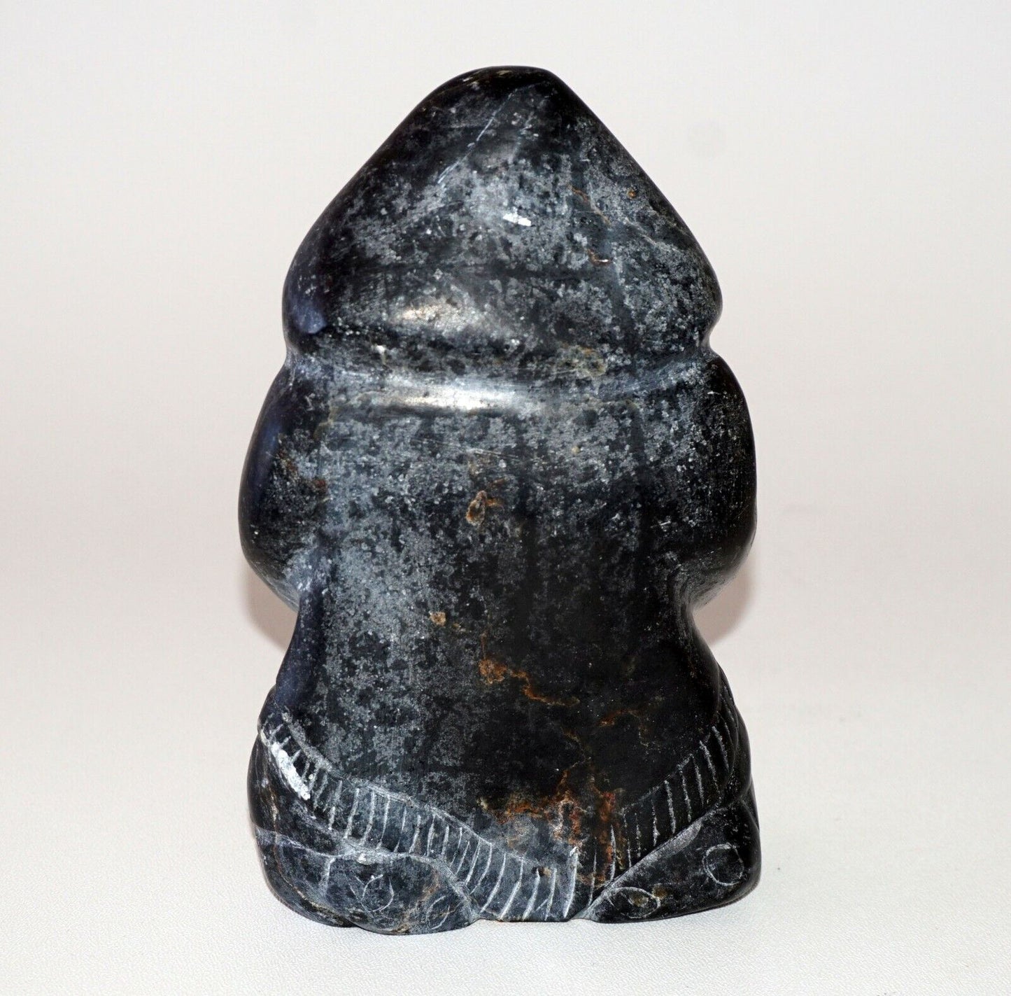 1970s Inuit Eskimo Large Stone Carved Hunter Simeonie Weetaluktuk (b.1921) (Kor)