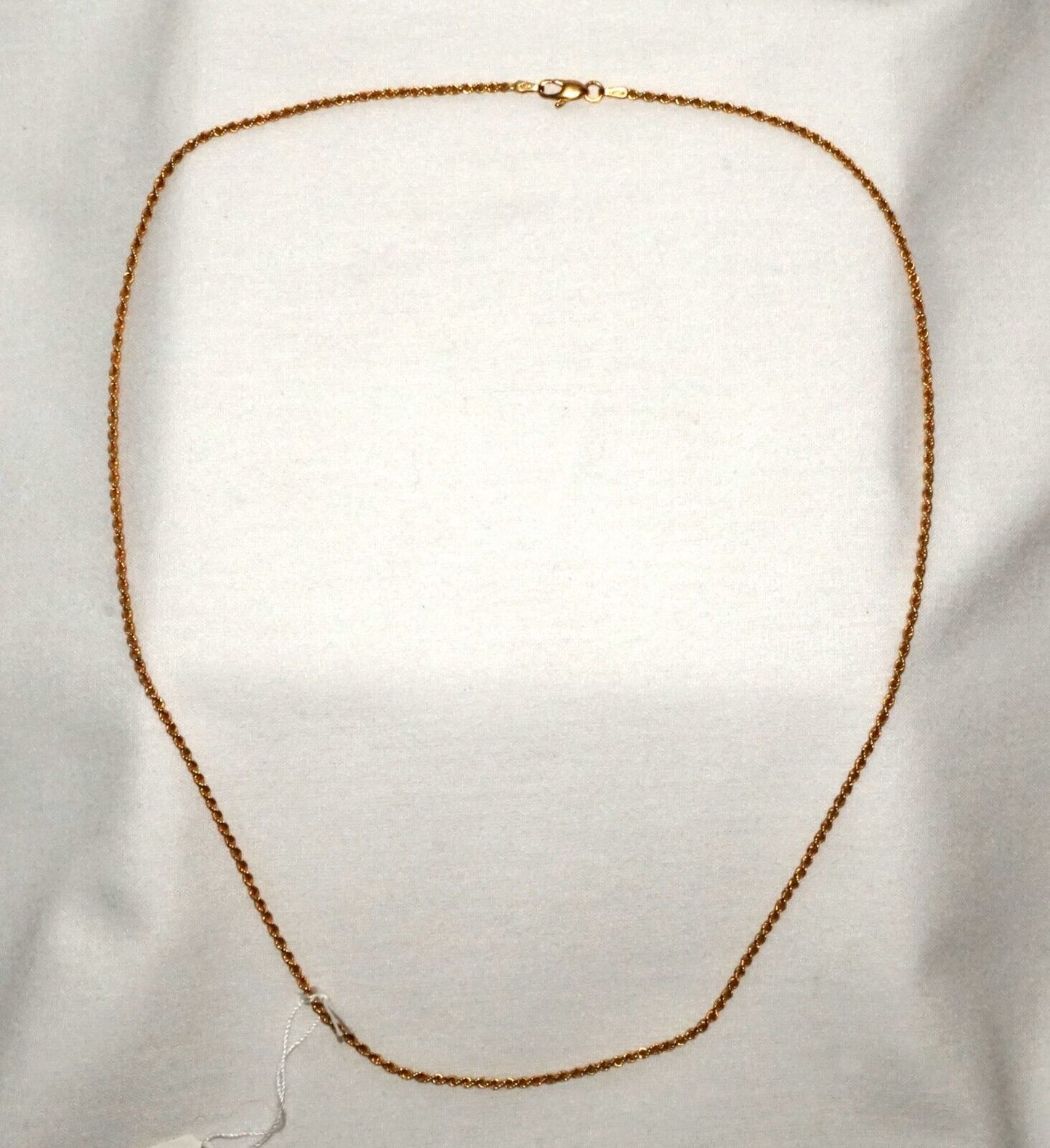 Vintage 18k Yellow Gold Twisted Rope Chain Necklace 19 in. (WtG) 6.1