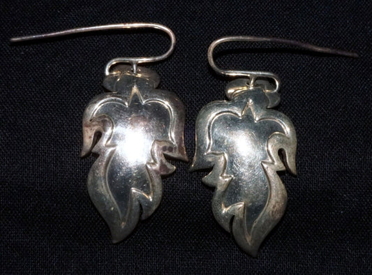 Hawaii Modernist Abstract Figure Sterling Silver Earrings Stephen Geritz (WoJ)