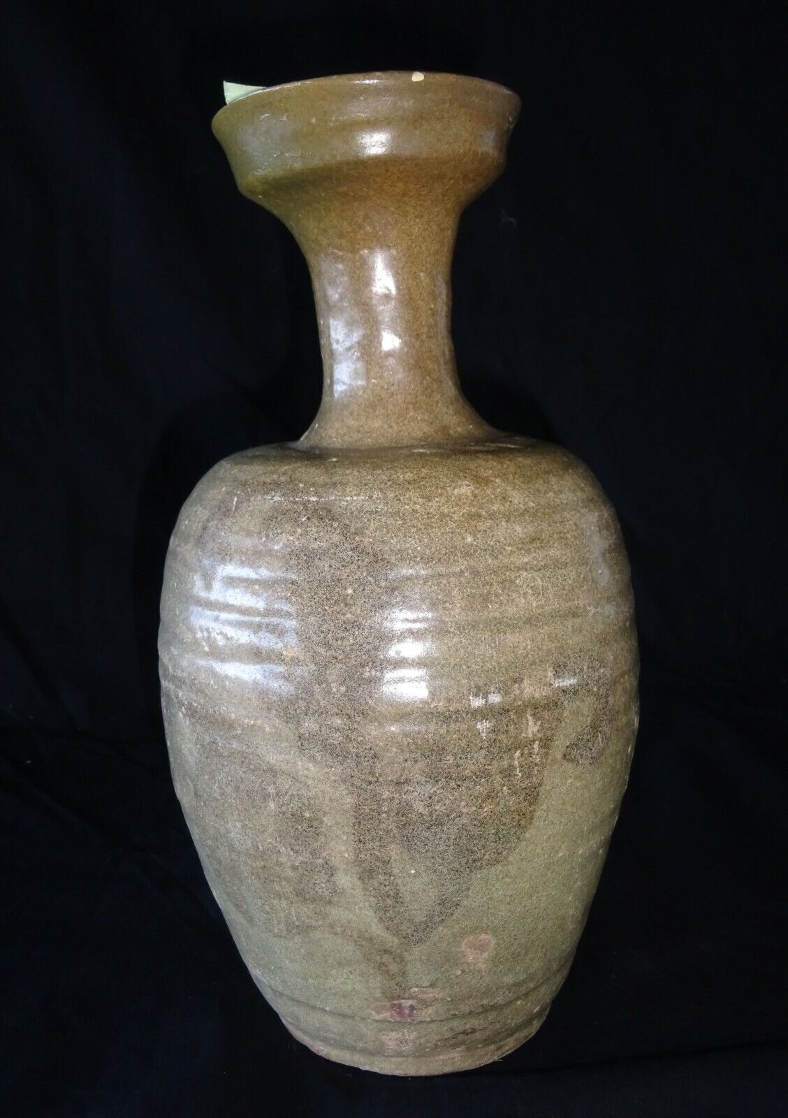 11C Korean Koryŏ Period Celadon Glaze Pottery Bottle w. Restored Top (HeN) IC