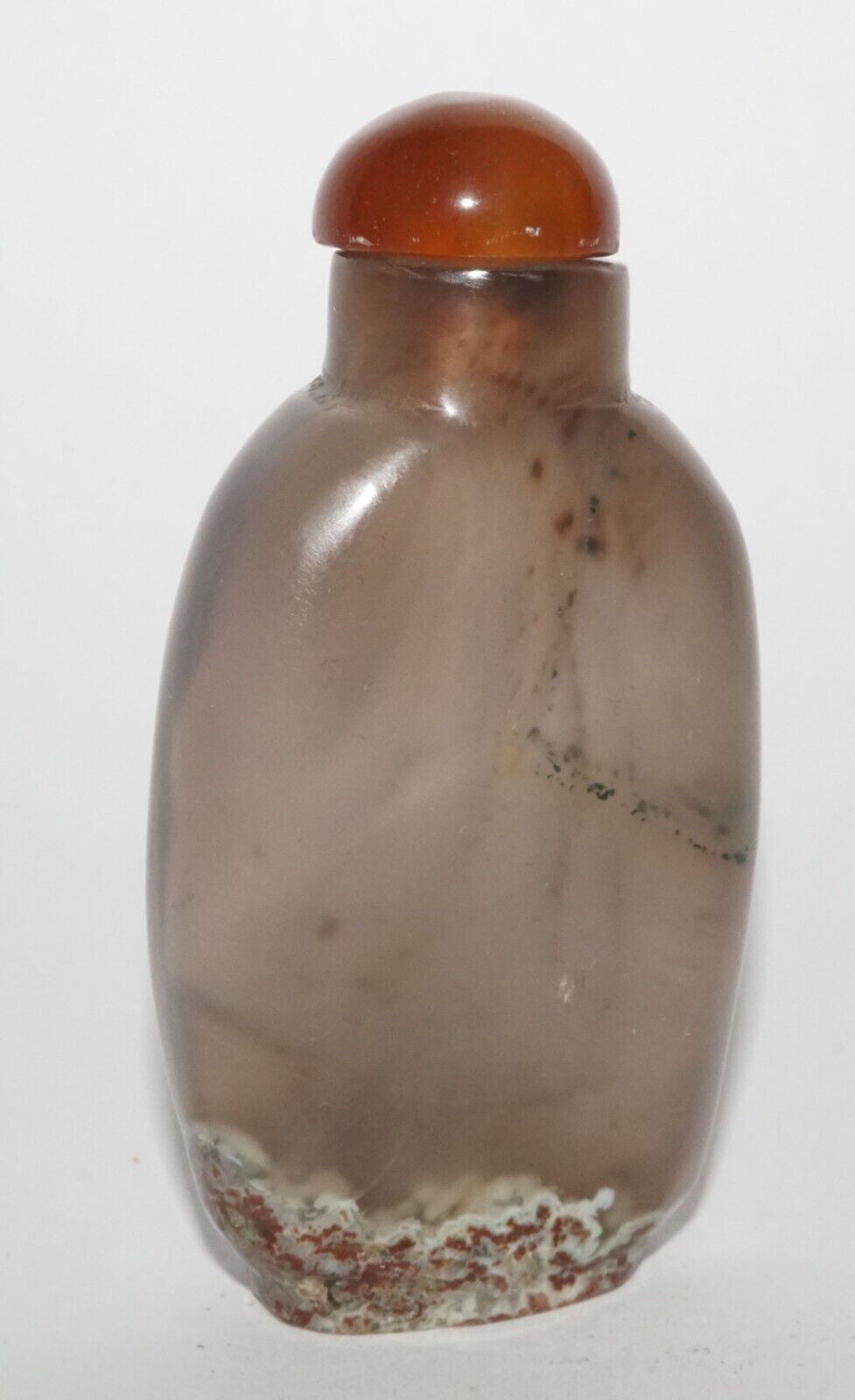 Vintage Chinese Semi Translucent Agate Snuff Bottle w. Agate Stopper (LeS) G16