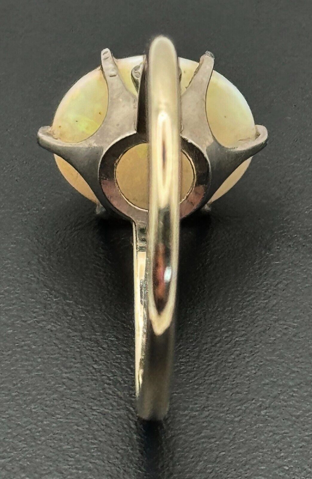 Vintage 14k Champagne Gold Ring w Opal Cabochon Sz.8.25 (NeW)