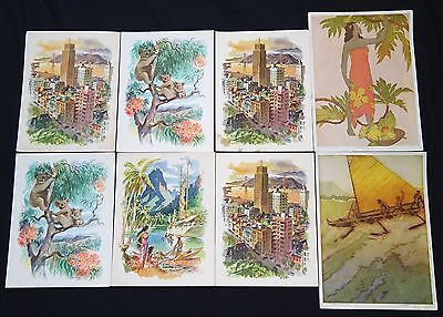 8x 1950s Matson & Royal Hawaiian Menu Covers by Kelly & Macouillard (Cra) Lot#2