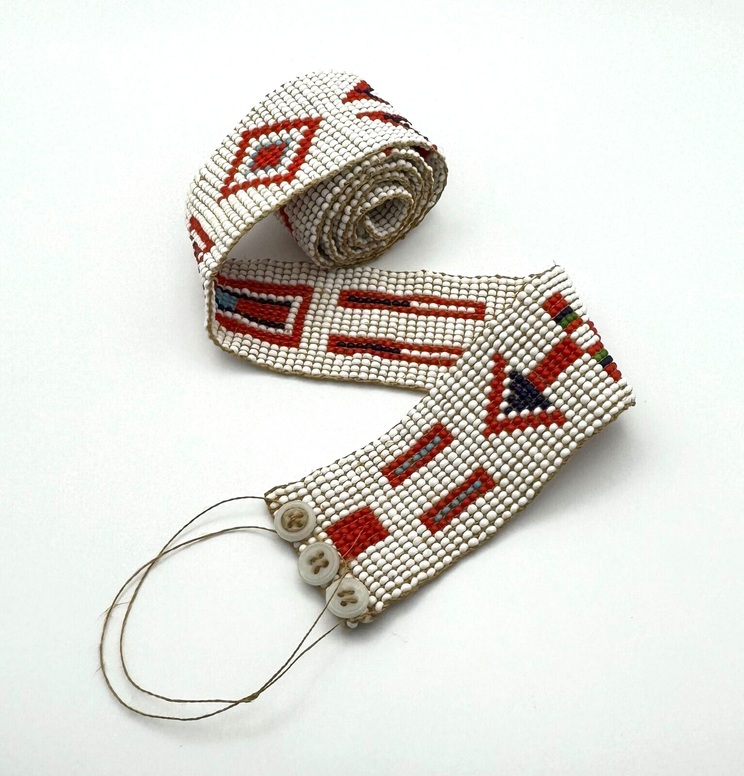 Vintage Circa 1973 Kenyan Maasai Glass Bead Belt (MiM)