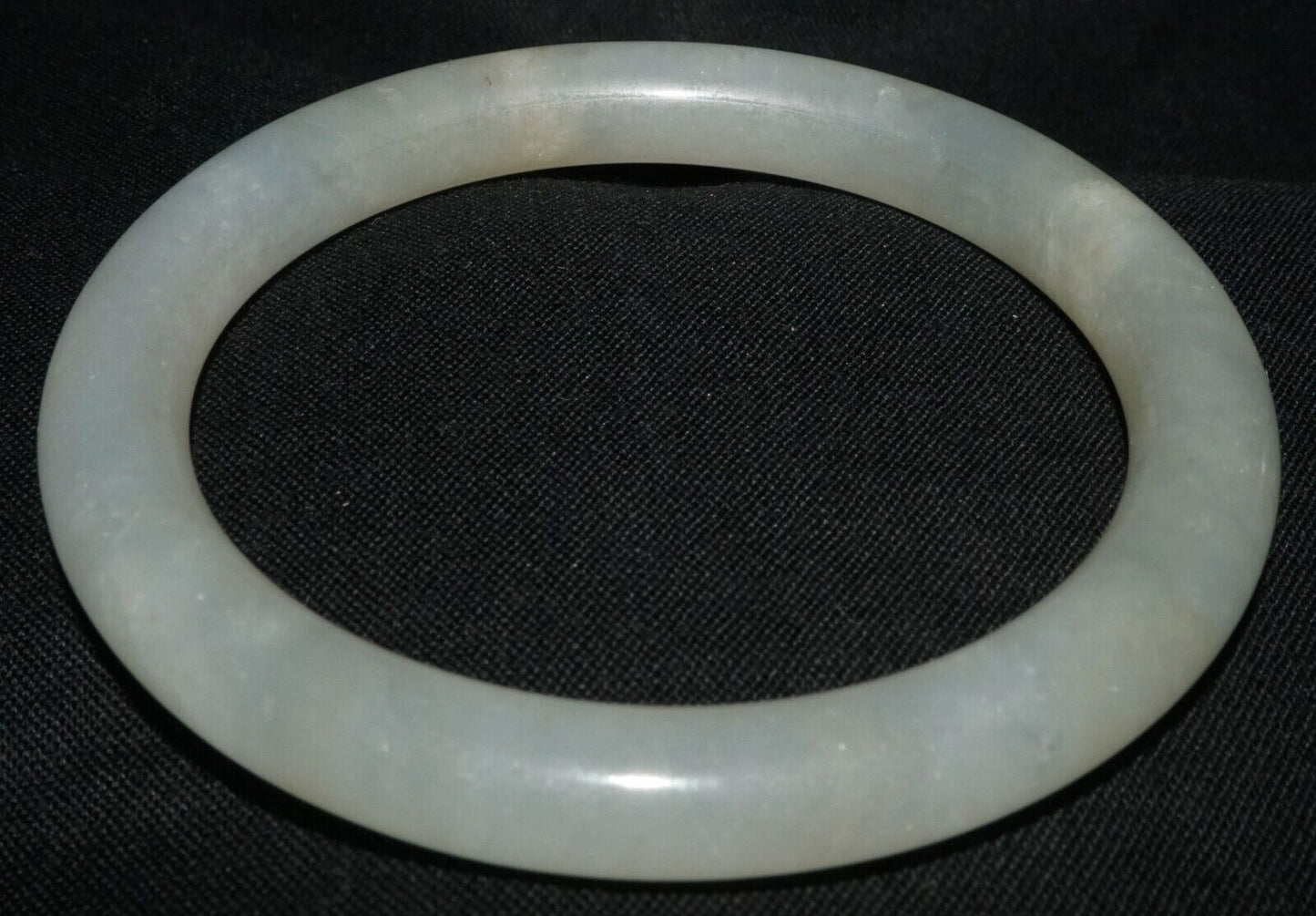 Vintage Chinese Gray Green Off White Jadeite Jade Bangle Bracelet (LeS) B40