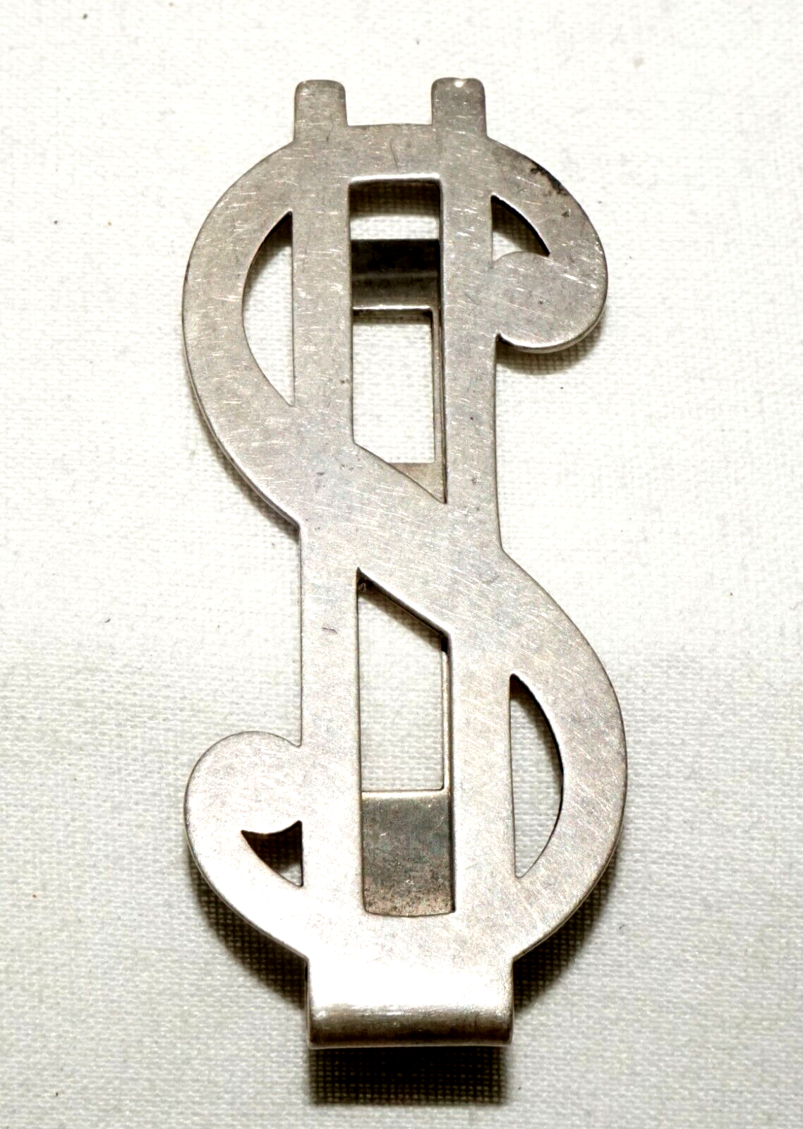 Vintage US Sterling Silver Dollar Sign $$ Money Clip by Swank (TuD)