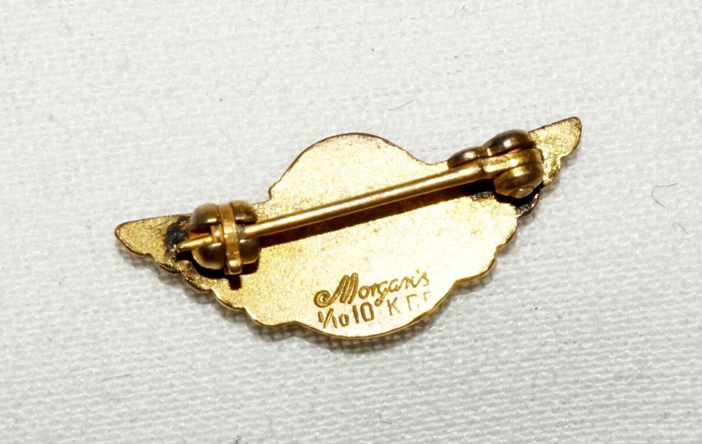 Vintage US 10K Gold Plated 100,000 Mile Pin from United Airlines (ChR)