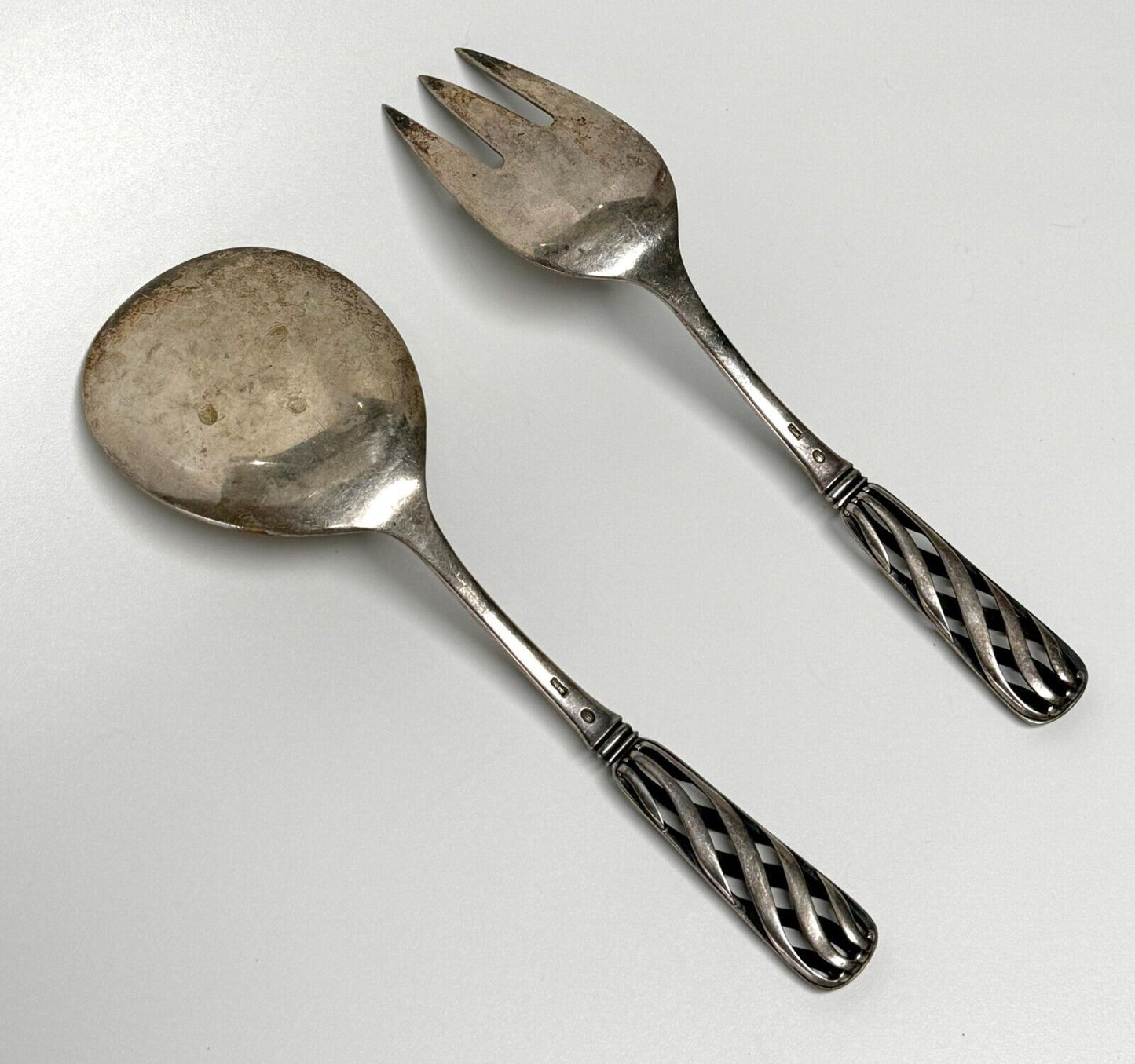 Vintage Danish Silver Serving Set- Spoon & Fork by Cohr (MaC)