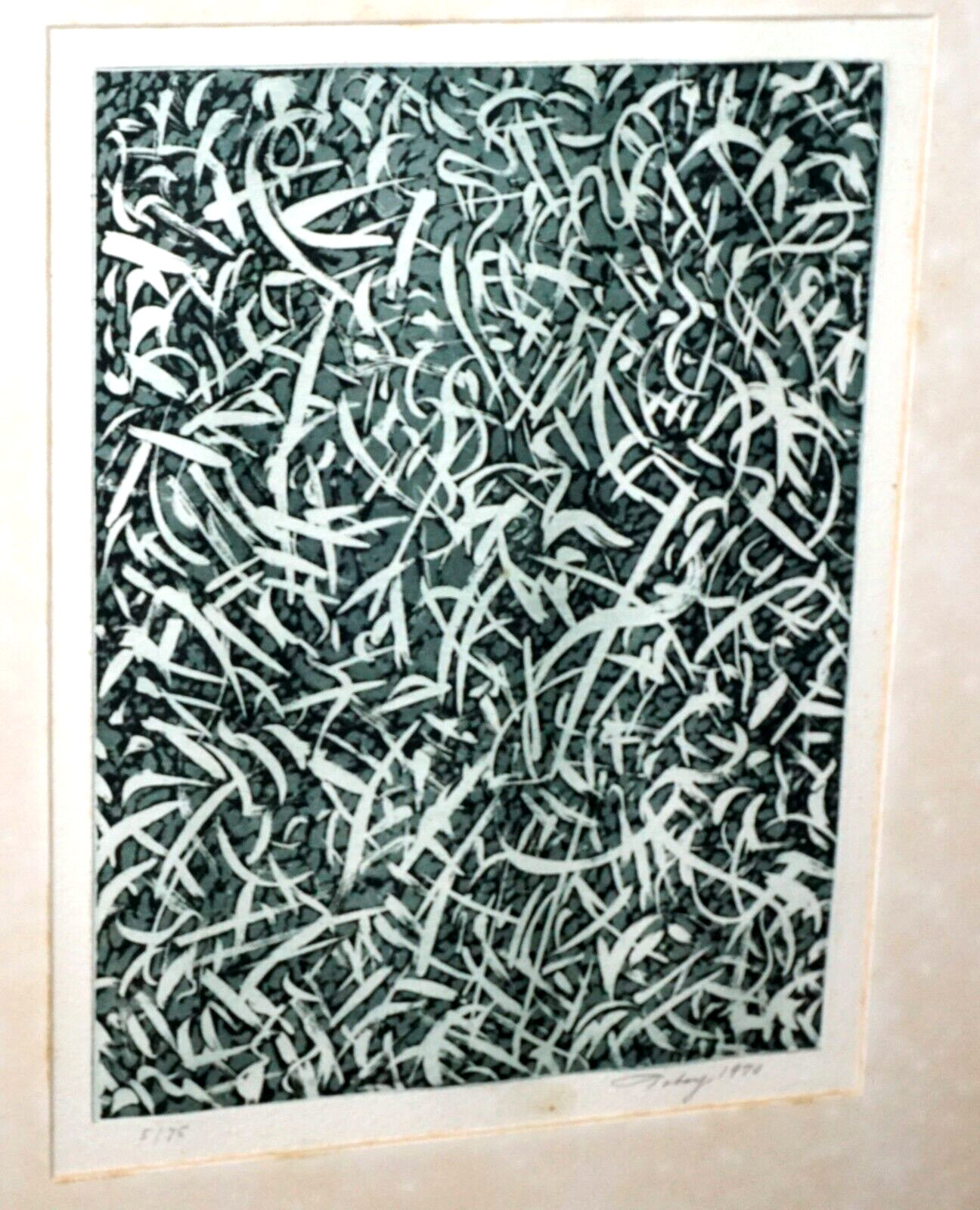 1970 US Aquatint Print 5/75 "Summer Breeze" by Mark Tobey (1890 - 1976)(PaR)