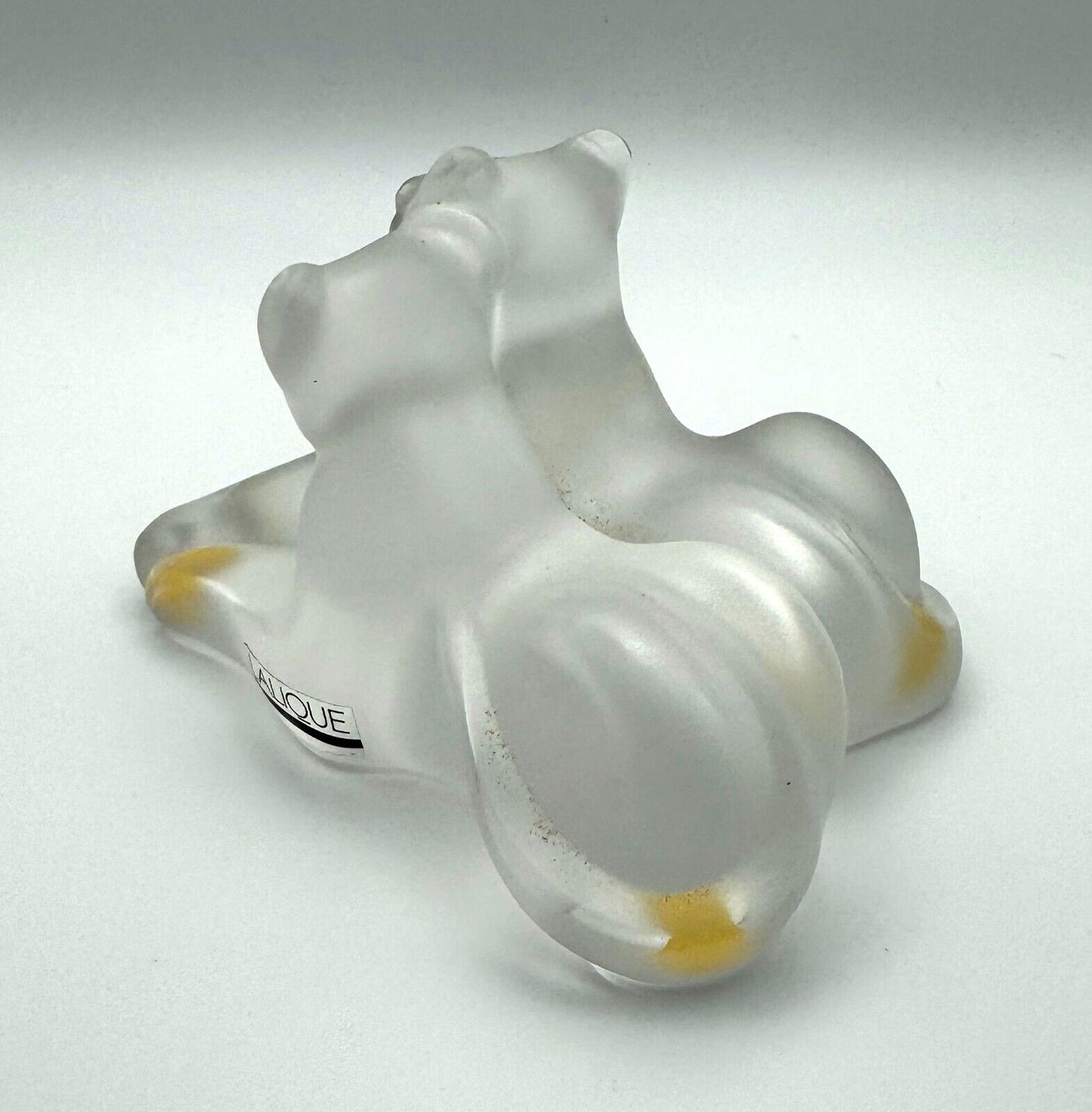 Vintage French Lalique Crystal Tambwee Lion Cubs Figurine Signed (TuC)