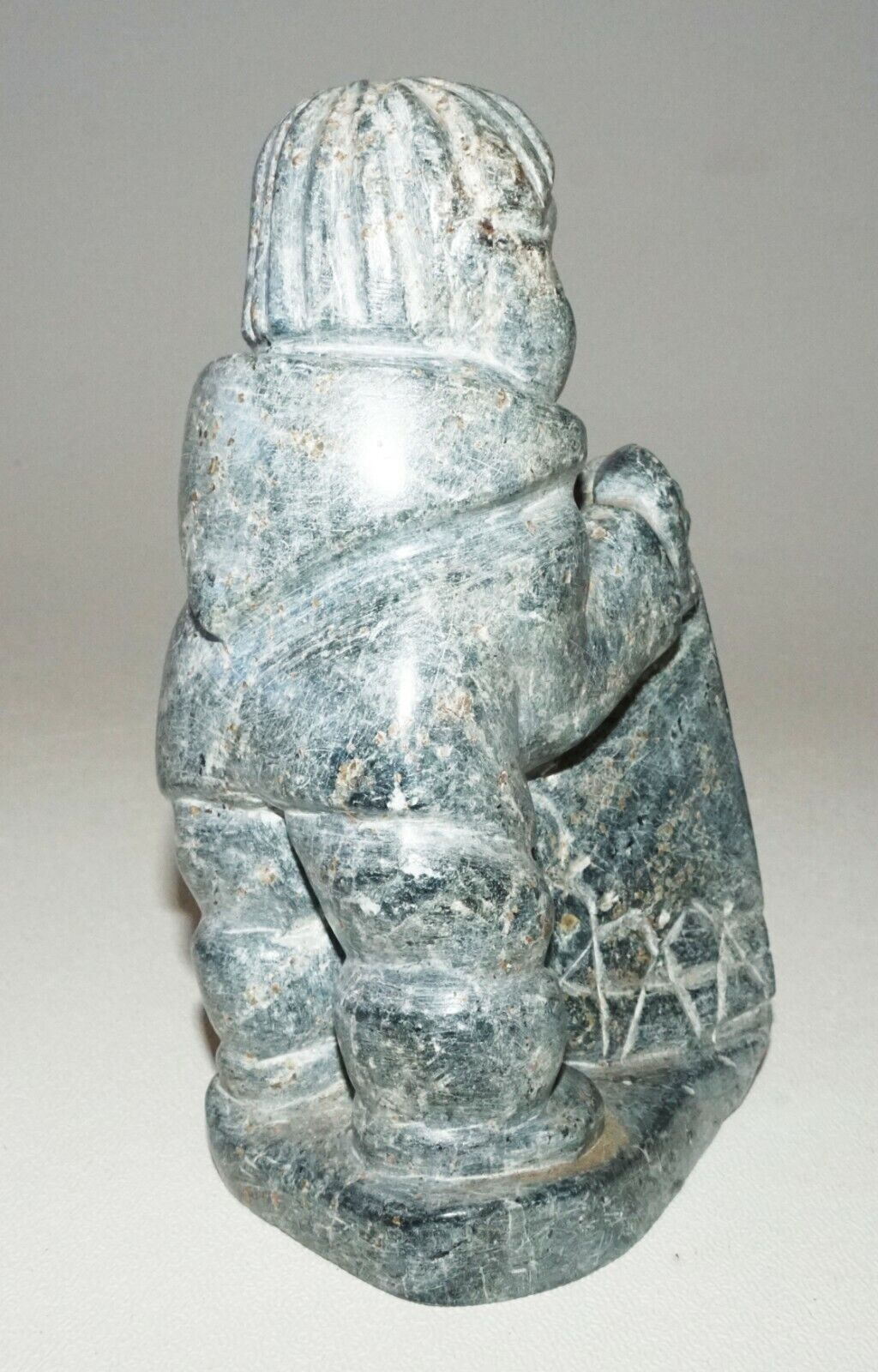 1980 Inuit Eskimo Sugluk Tribe Stone Carved Child by Lally Ohaituk (CLB)