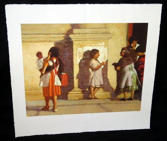 Vintage US Print 7/40 Street Scene "Oaxaca" by Elias Rivera (1937-2019)(DoC)