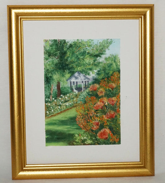 Vintage Hawaii Framed Oil Painting "Cara's Gazebo" by J.P. Wysard (BoH)