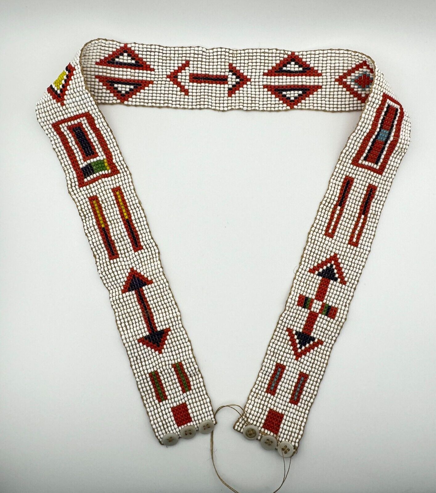 Vintage Circa 1973 Kenyan Maasai Glass Bead Belt (MiM)