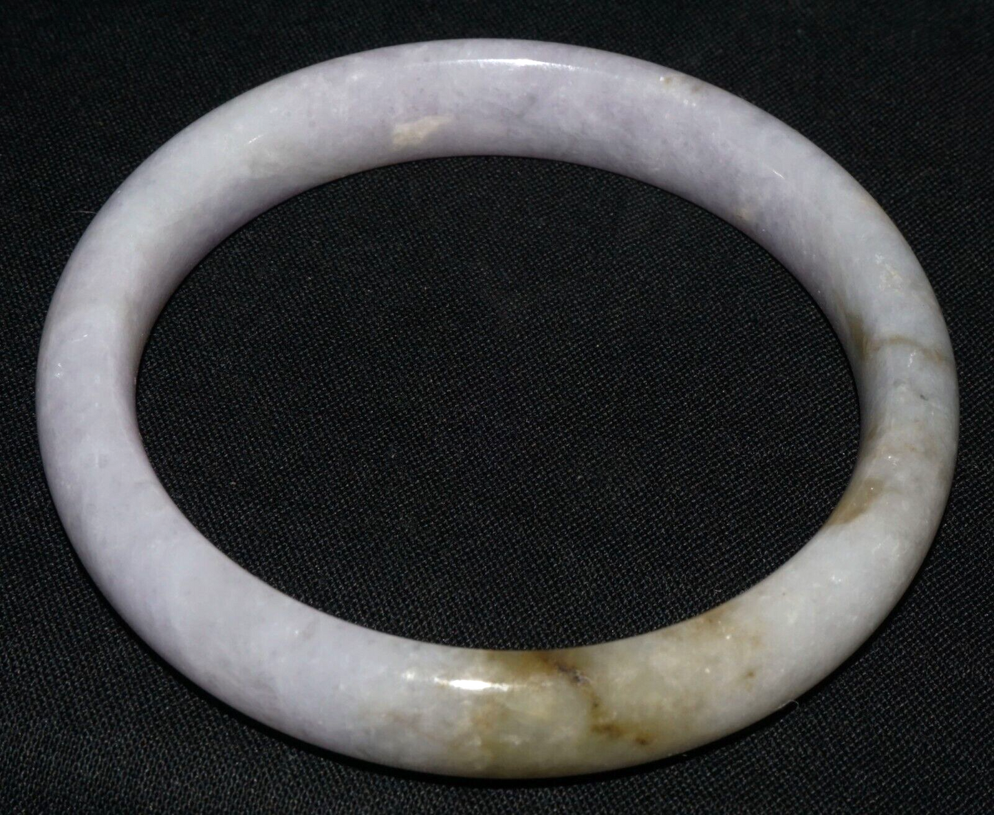 Vintage Chinese Natural Lavender Jade Bangle Bracelet 55mm Diameter (CoM)