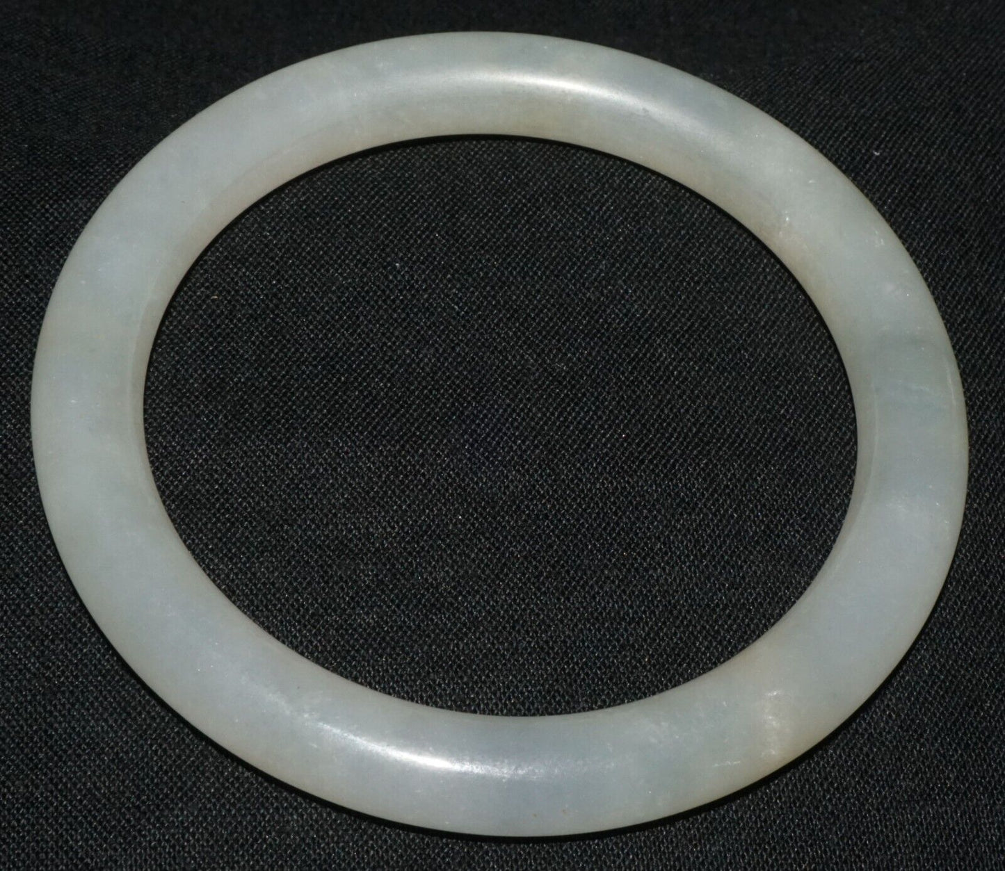 Vintage Chinese Gray Green Off White Jadeite Jade Bangle Bracelet (LeS) B40