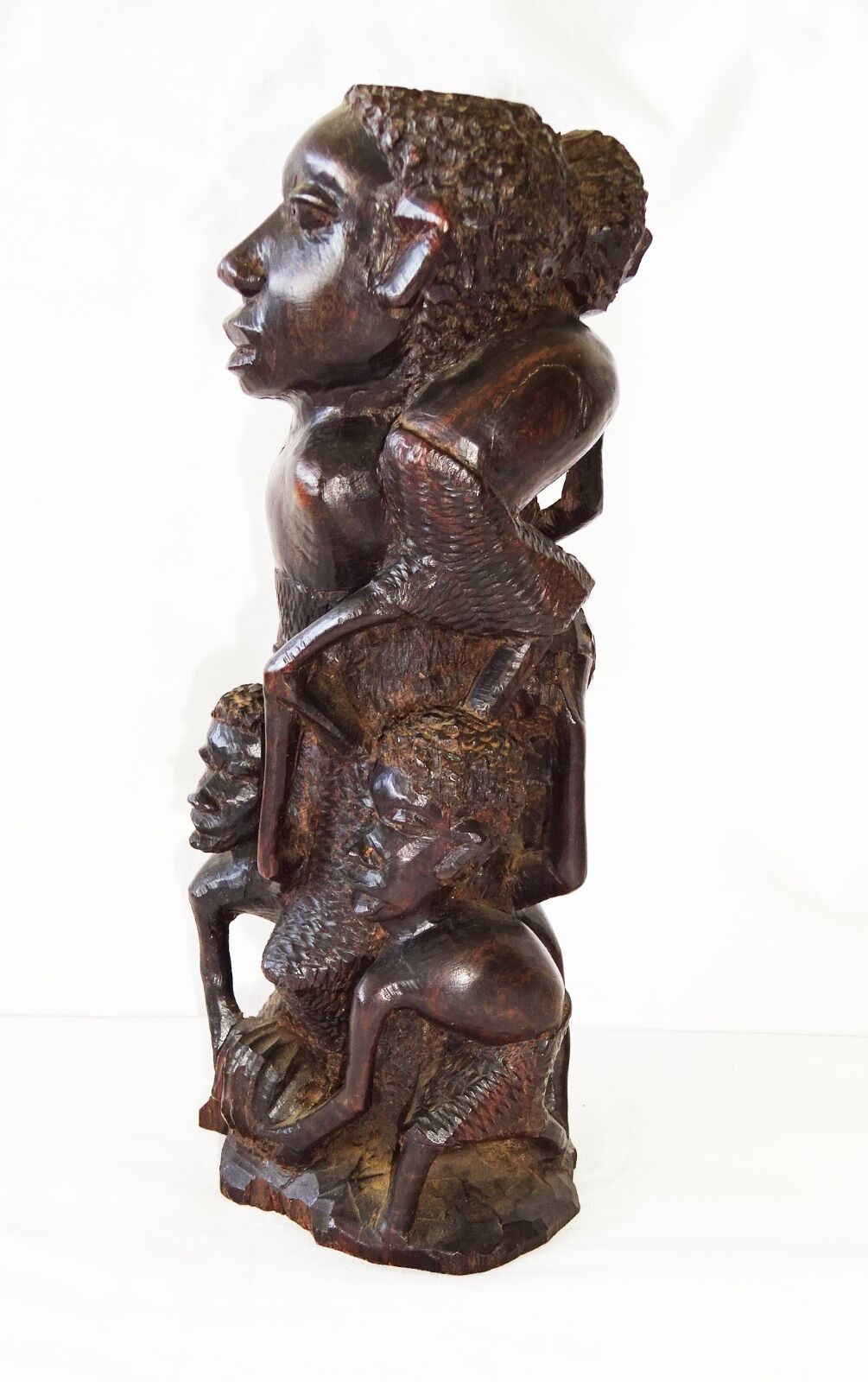 1980 African Kenya Masai Tribe Hardwood Carved Ancestral Figure (Eic)