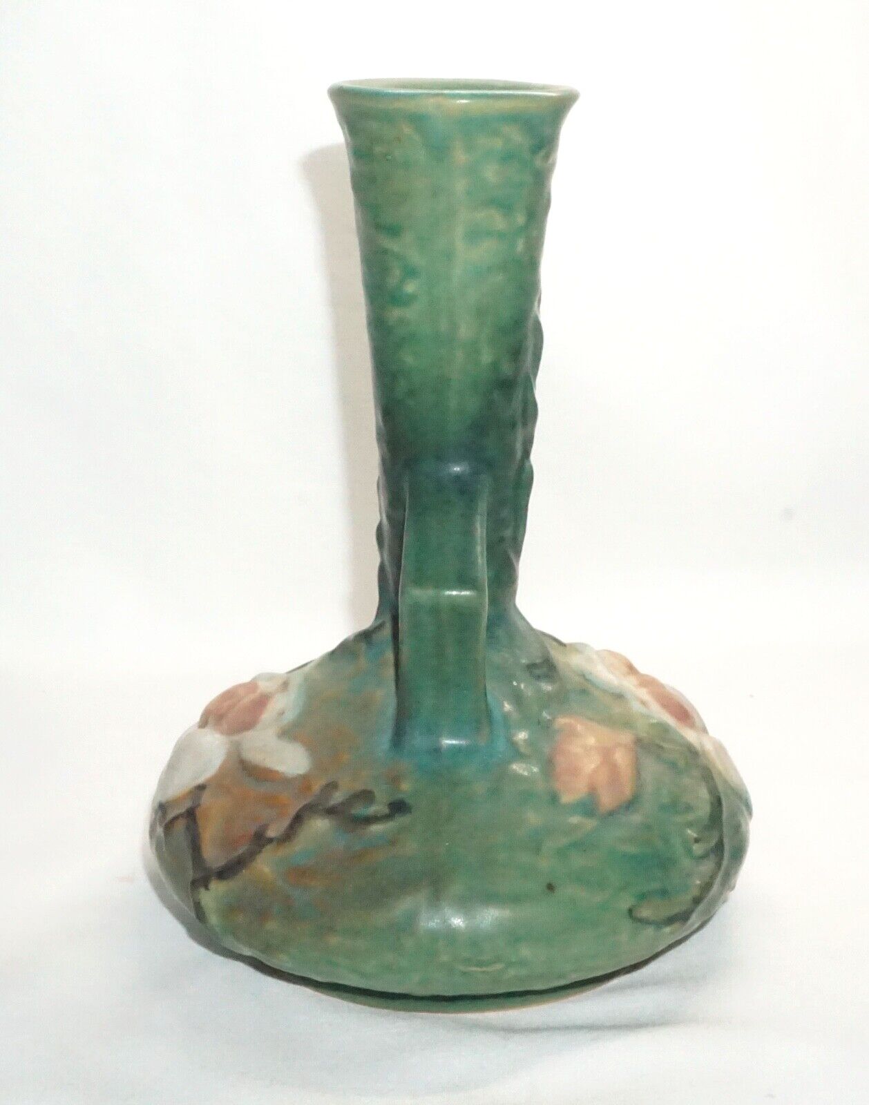 Vintage Roseville 179-7 Green Magnolia Vase Mint Condition (NeW)