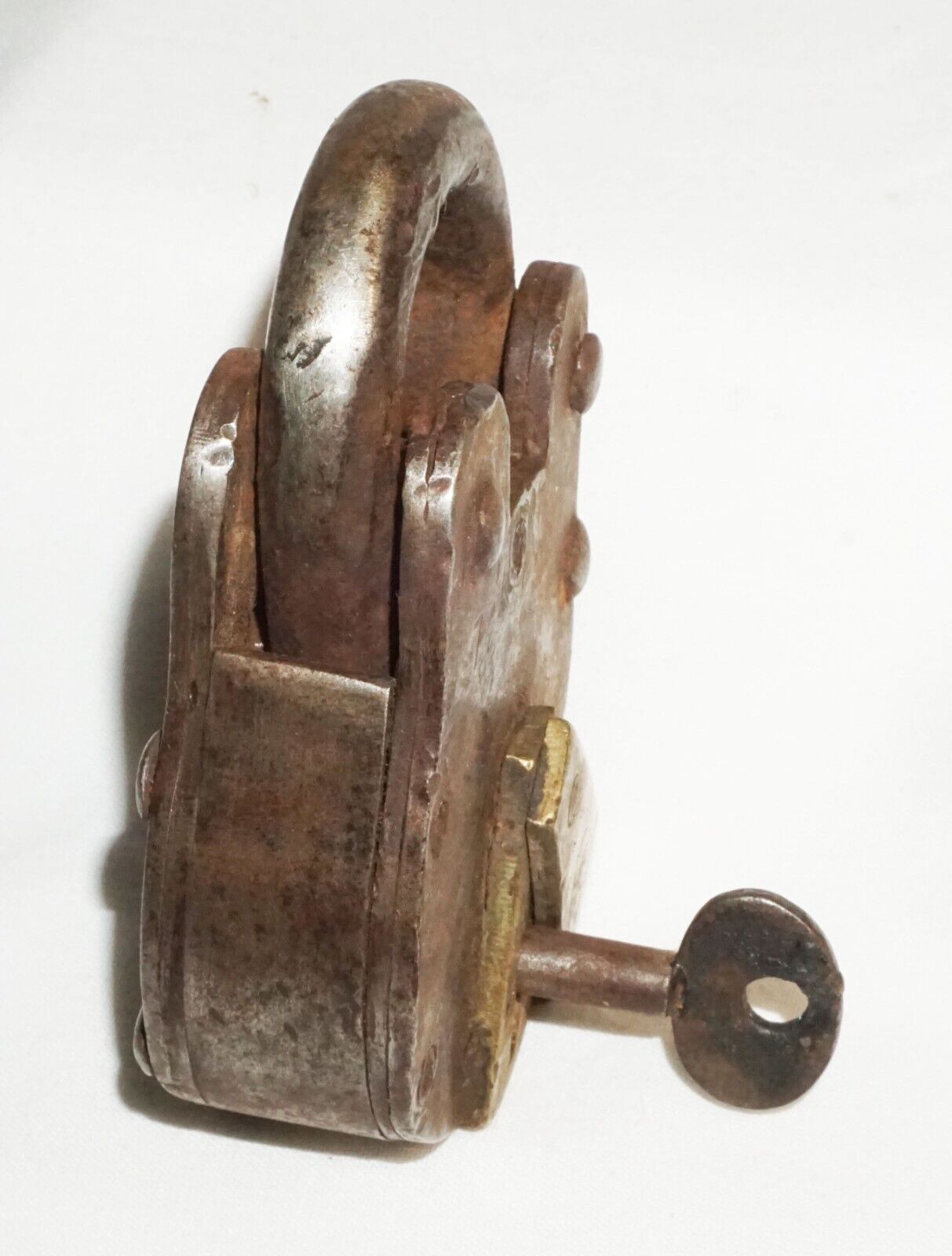 Antique Persian Brass Padlock with Key - working (ChT)