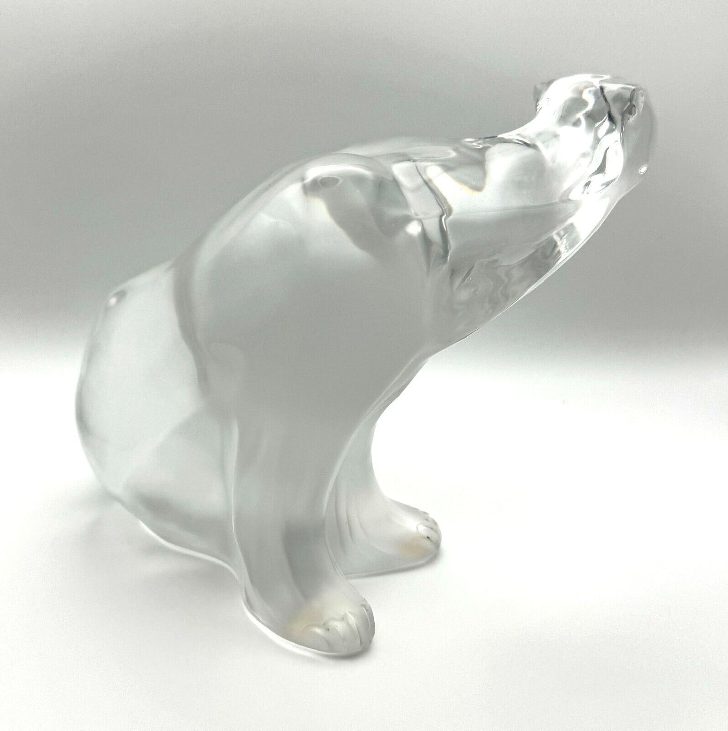 Vintage French Crystal Lalique Polar Bear Figurine (AHB)