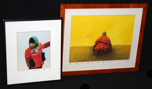 2x California Color Prints "One Lama at Dusk & A Chinese Girl" by Jian (Mas)