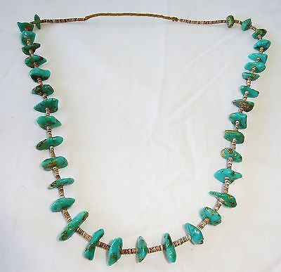 4x Indigenous American Necklaces w. Silver, Shell & Turquoise (Coc)