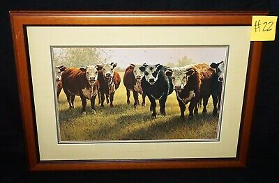 '93 Colorado Koa Framed Print 121/950 "Pasture Patrol" by Lee Cable (b1943)(***)