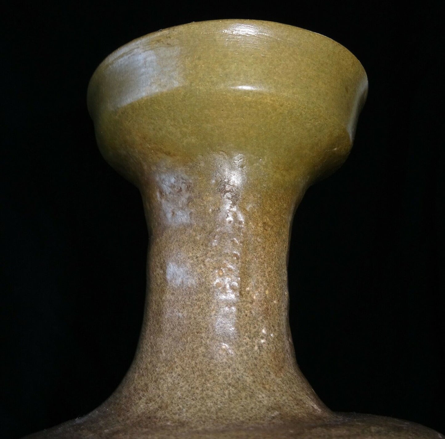 11C Korean Koryŏ Period Celadon Glaze Pottery Bottle w. Restored Top (HeN) IC